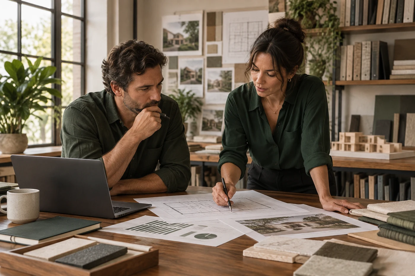 Partners planning growth in an architecture studio